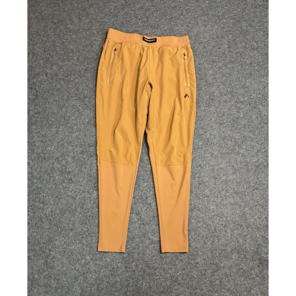 Alphalete Pants Mens Medium Performance Tapered Infinity Tech Running Orange